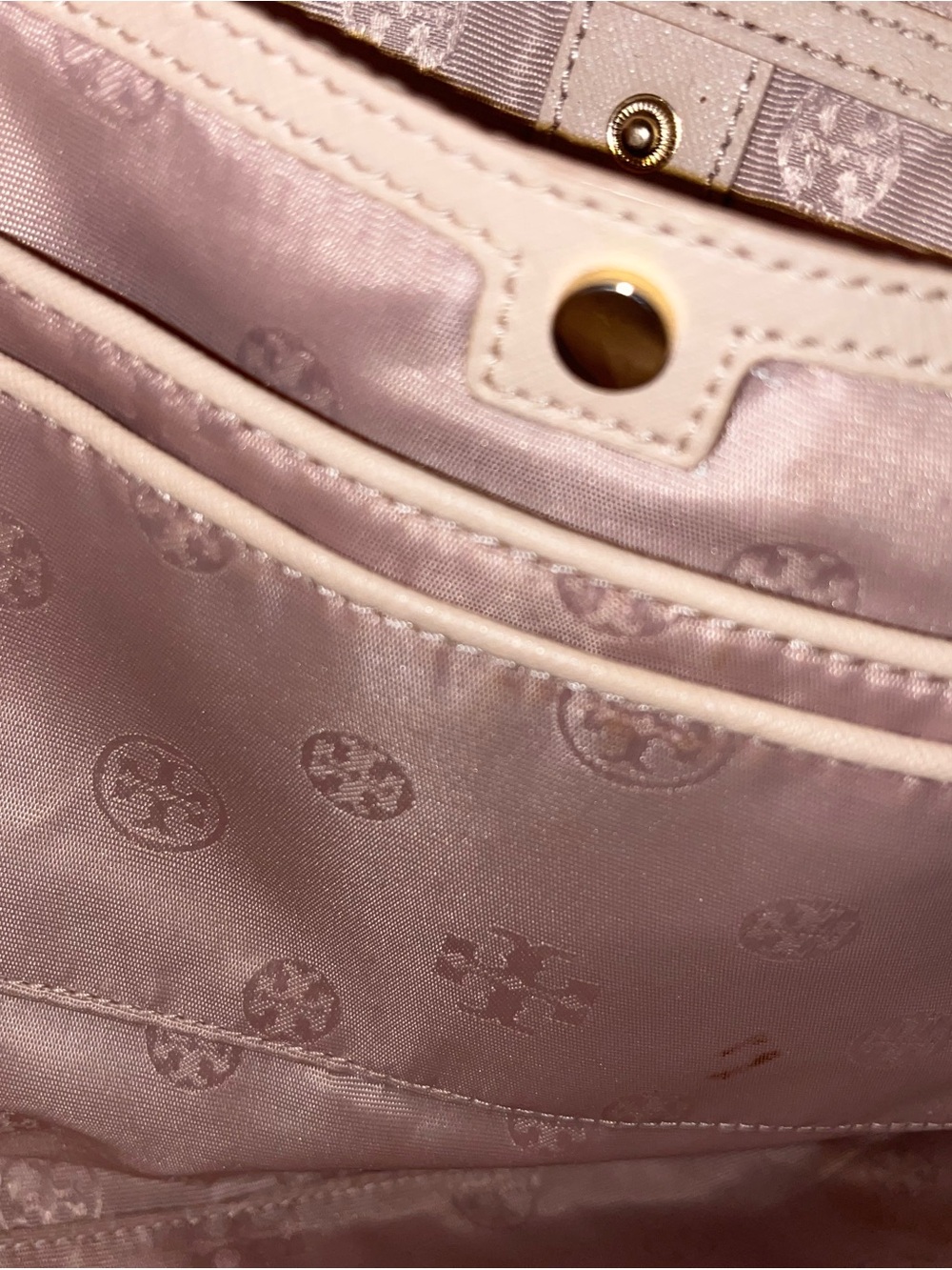 Tory Burch NWOT Blush Pink/Beige Tote - Picture 5 of 9